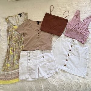 Womens 6 Piece Lot Tops Bottoms Sz XS-M Forever 21 Urban Outfitters Altrd State